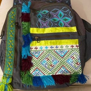 Free people hand crafted small backpack